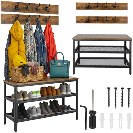 Shoe rack with hanger 73cm Ruhhy 27037