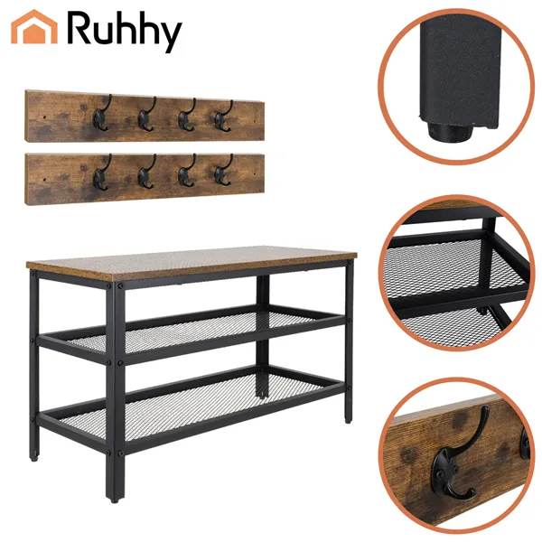 Shoe rack with hanger 73cm Ruhhy 27037