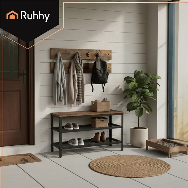 Shoe rack with hanger 73cm Ruhhy 27037