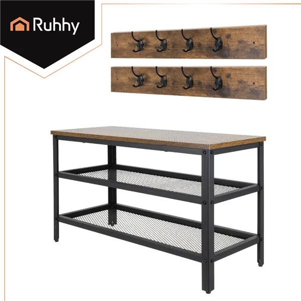 Shoe rack with hanger 73cm Ruhhy 27037
