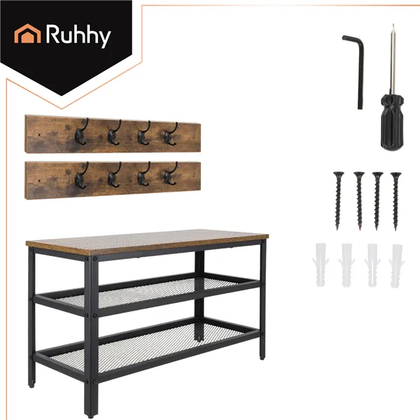 Shoe rack with hanger 73cm Ruhhy 27037