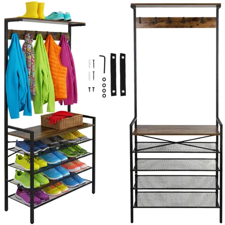 Standing shelf with hanger 189cm Ruhhy 27035