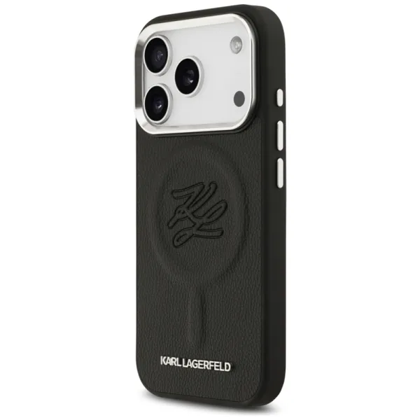 Karl Lagerfeld Initial & Metal Logo MagSafe - Case for iPhone 17 Pro (black)