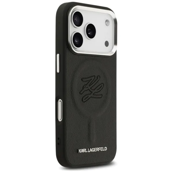 Karl Lagerfeld Initial & Metal Logo MagSafe - Case for iPhone 17 Pro (black)