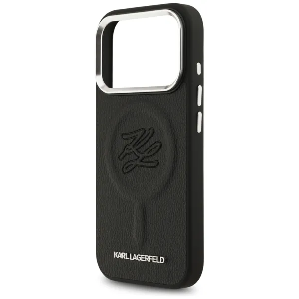 Karl Lagerfeld Initial & Metal Logo MagSafe - Case for iPhone 17 Pro (black)