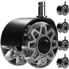Gray swivel chair wheels, 5 pcs. Ruhhy 25280