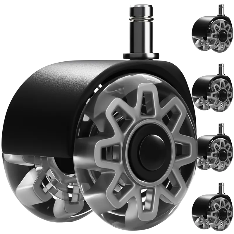 Gray swivel chair wheels, 5 pcs. Ruhhy 25280
