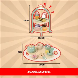 Children&39s tea set + Kruzzel 26418 cake stand