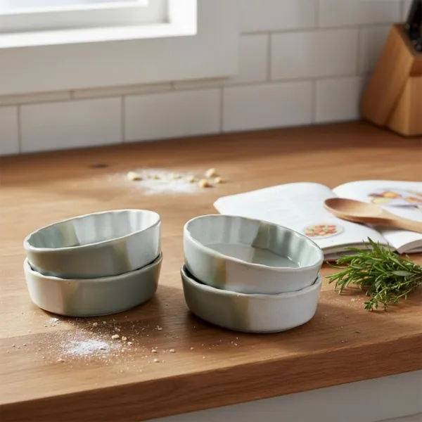 Alpina - Ceramic ovenproof round dish 12x12x3.5 cm (4 pieces)