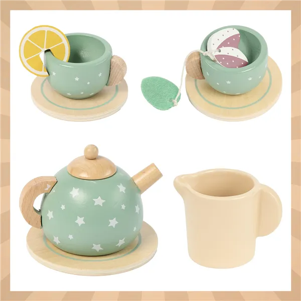 Children&39s tea set + Kruzzel 26418 cake stand