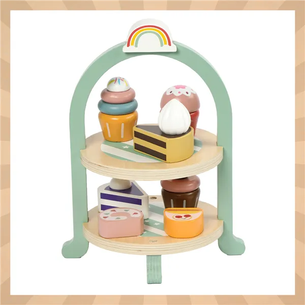 Children&39s tea set + Kruzzel 26418 cake stand