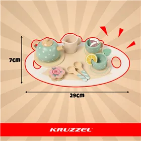 Children&39s tea set green Kruzzel 26393
