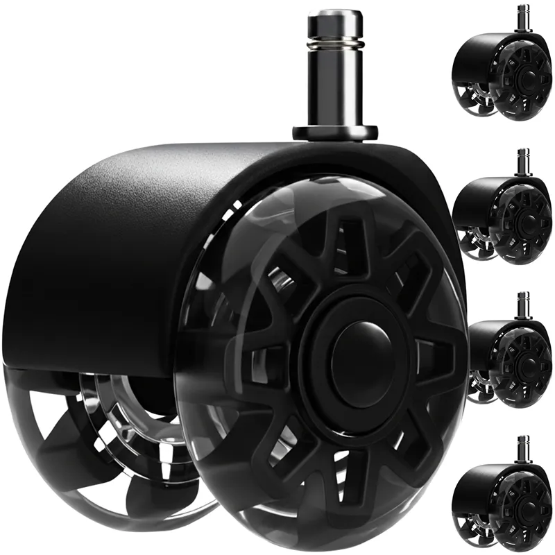 Black swivel chair wheels 5 pcs Ruhhy26294