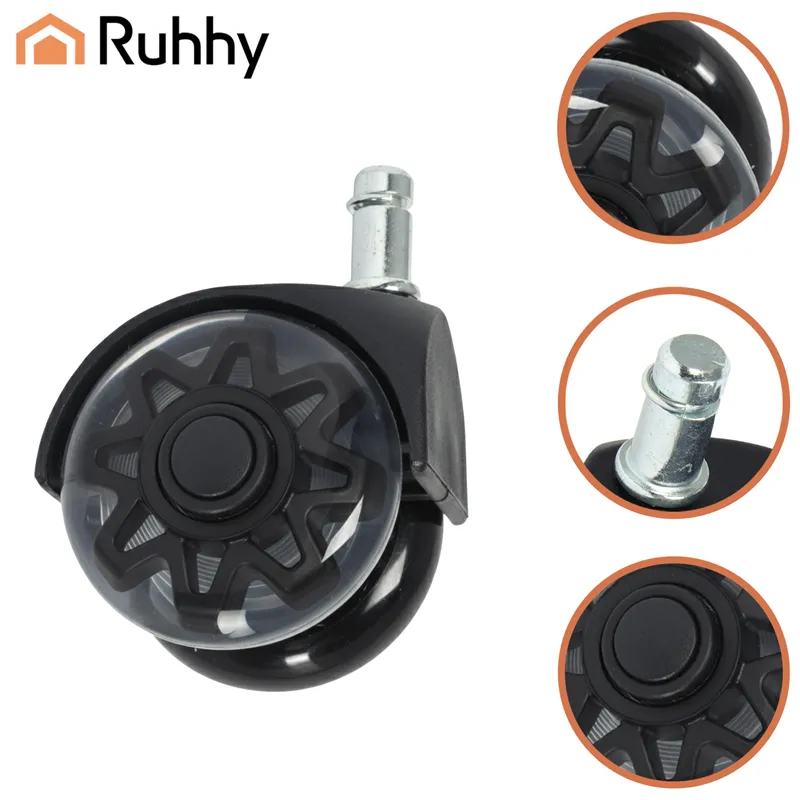 Black swivel chair wheels 5 pcs Ruhhy26294