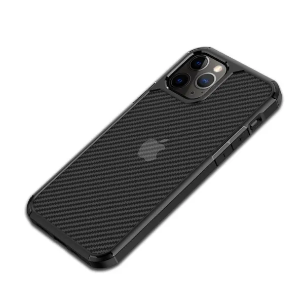 Crong Hybrid Carbon - iPhone 12 Pro Max Case (Black)