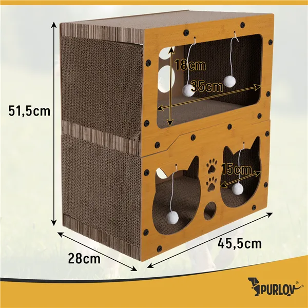 Cat scratching post - two-story house Purlov 27017