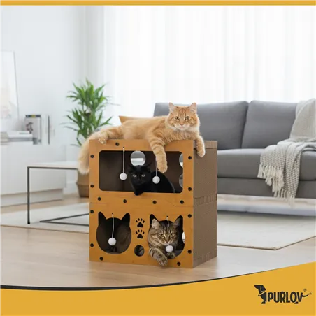 Cat scratching post - two-story house Purlov 27017