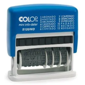 Zīmogs Colop S120/WD 4 x 42 mm Datums Zils