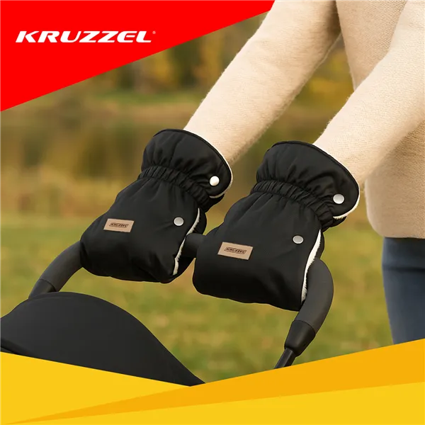 Double stroller muffs - black Kruzzel 25814