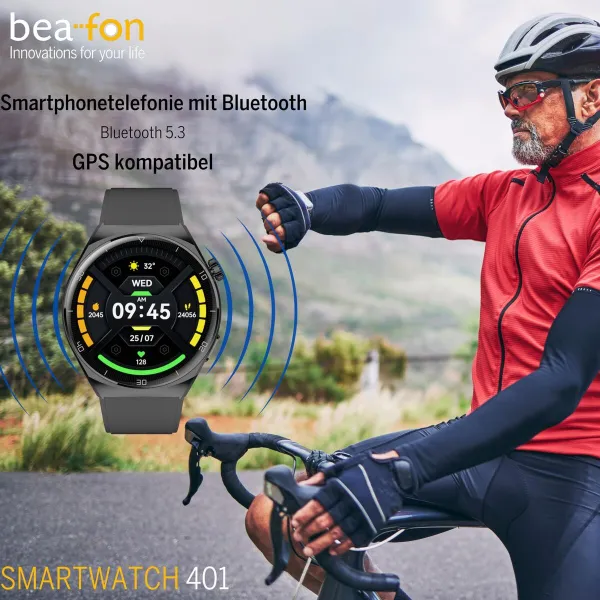 Smartwatch beafon WATCH 401 43 mm 1,43" Black Silver