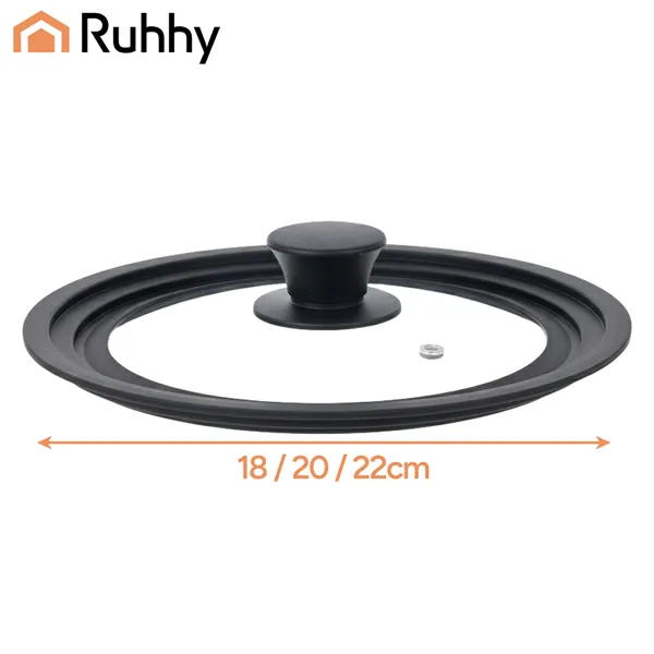3-in-1 silicone lid 18/20/22cm Ruhhy 25563