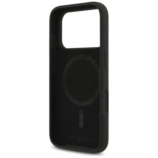 Karl Lagerfeld Silicone Karl & Choupette Ring MagSafe - Case iPhone 17 Pro Max (black)