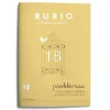 Maths exercise book Rubio Nº 18 A5 Spanish 20 Sheets (10 Units)