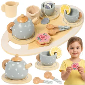 Children&39s tea set gray Kruzzel 26394