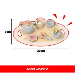 Children&39s tea set gray Kruzzel 26394