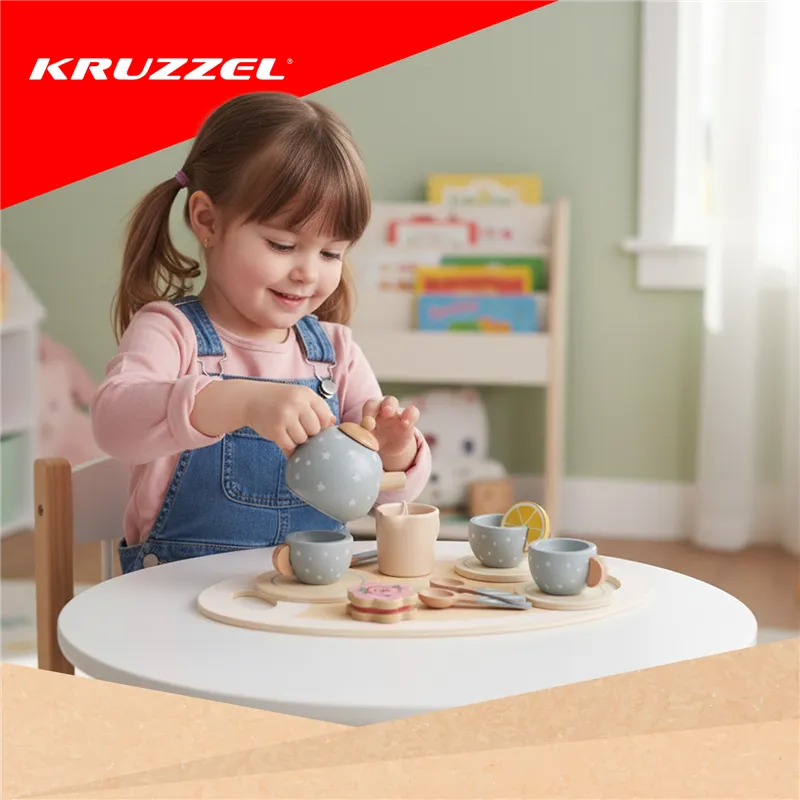 Children's tea set gray Kruzzel 26394