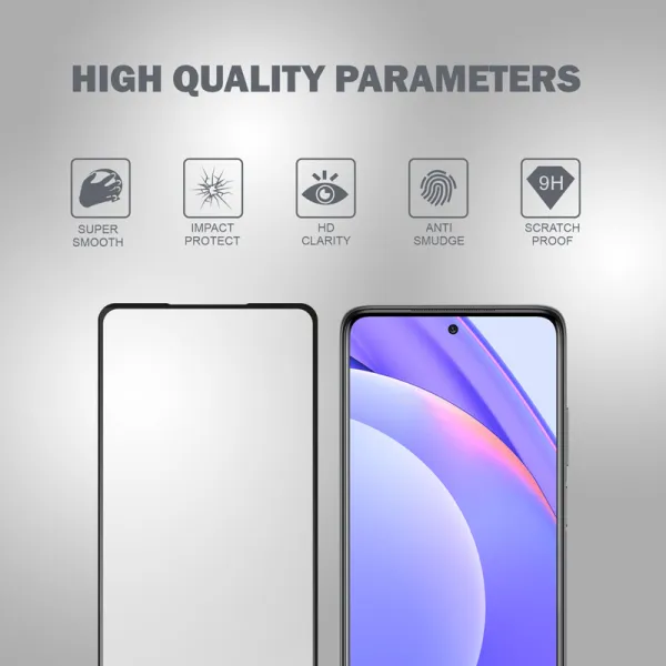 Crong 3D Armor Glass - 9H Full Glue Tempered Glass for the entire Xiaomi Mi 10T Lite screen