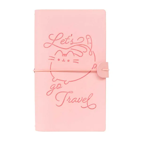 Pusheen – Leather Travel Notebook B6 (Pink) | Pirkt tiešsaistē — Megaluks