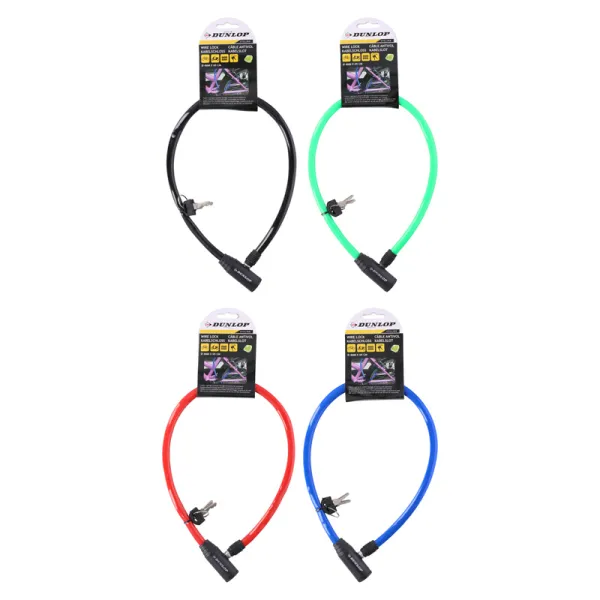Dunlop - Cable, anti-theft bicycle lock (green) | Pirkti internetu — Megaluks