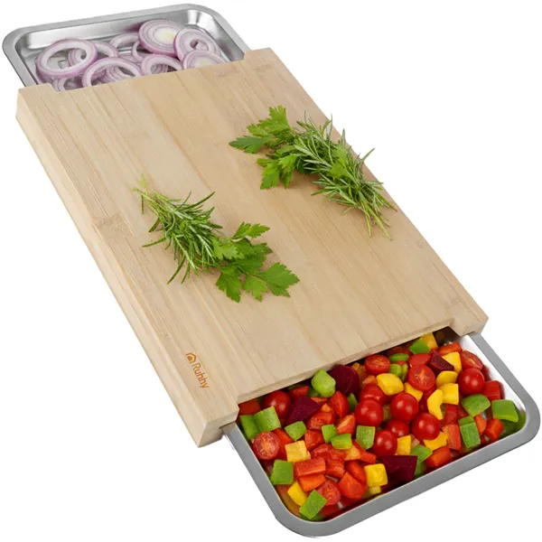 Bamboo board with containers Ruhhy 25707
