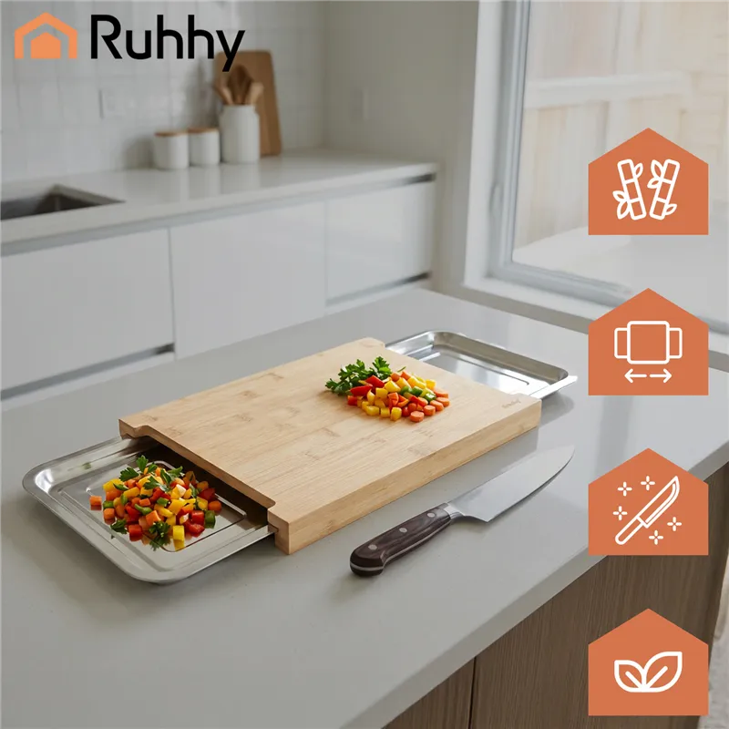 Bamboo board with containers Ruhhy 25707