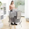 Taitettava ja jatkettava metallinen vaatekuivain 3 tasolla Cloxy InnovaGoods .. Rauta (Kunnostetut Tuotteet A)