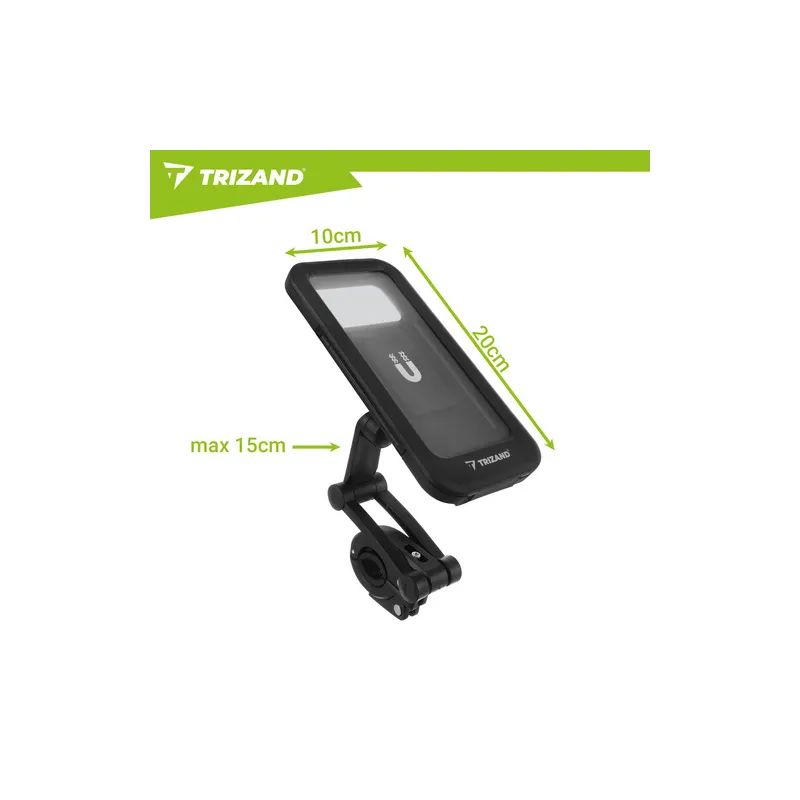 TRIZAND 360° Waterproof Phone Holder for Bicycle and Scooter Handlebar