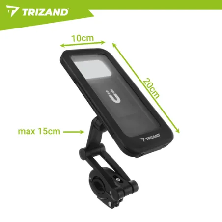 TRIZAND 360° Waterproof Phone Holder for Bicycle and Scooter Handlebar