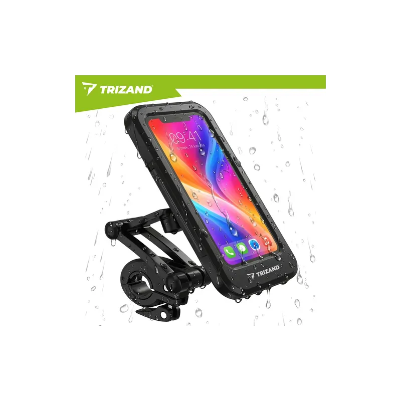 TRIZAND 360° Waterproof Phone Holder for Bicycle and Scooter Handlebar