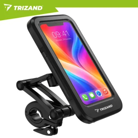 TRIZAND 360° Waterproof Phone Holder for Bicycle and Scooter Handlebar