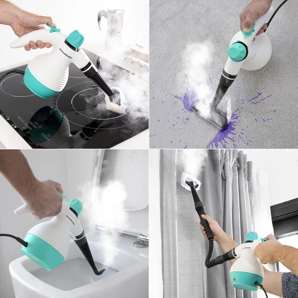 Universalus „9 viename“ rankinis garintuvas su priedais Steany InnovaGoods 0,35 L 3 Bar 1000W
