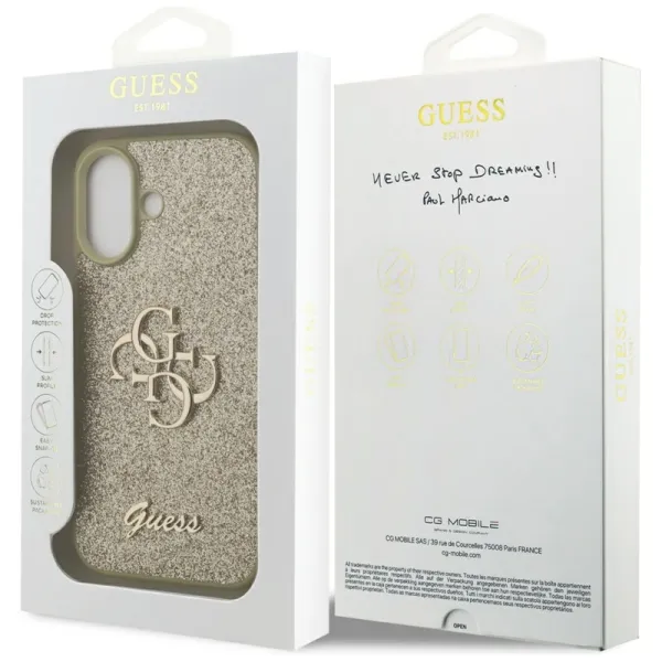 Guess Fixed Glitter Big 4G - Case iPhone 17 (gold) | Osta veebist — Megaluks