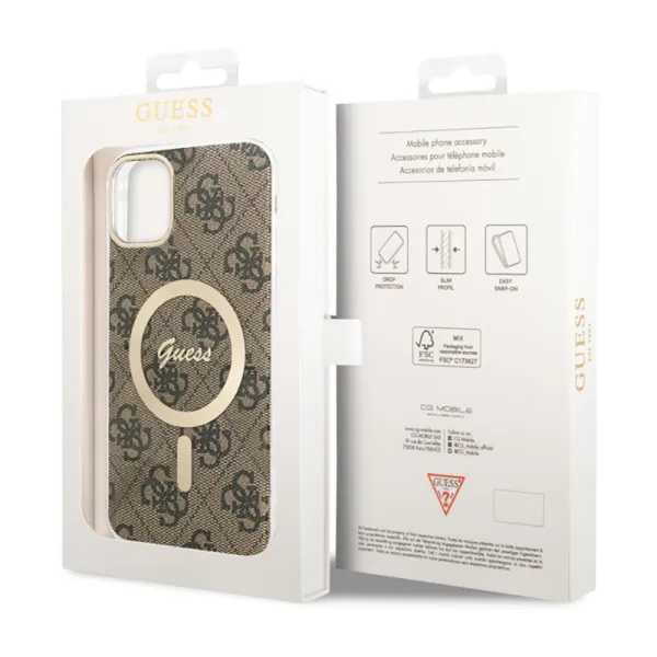 Guess 4G MagSafe - Case for iPhone 11 (Brown)