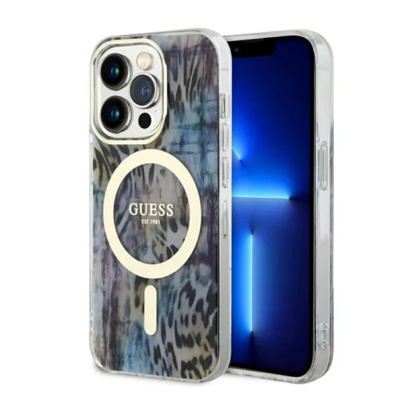 Guess Leopard MagSafe - Case for iPhone 14 Pro (Bl | Osta veebist — Megaluks