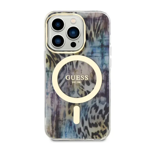 Guess Leopard MagSafe - Case for iPhone 14 Pro (Bl | Osta veebist — Megaluks
