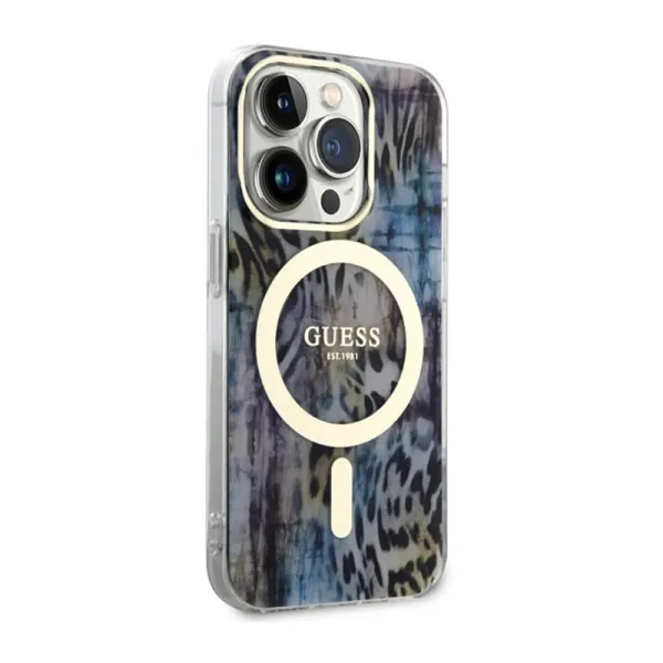 Guess Leopard MagSafe - Case for iPhone 14 Pro (Bl | Osta veebist — Megaluks
