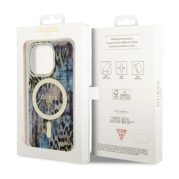Guess Leopard MagSafe - Case for iPhone 14 Pro (Bl | Osta veebist — Megaluks