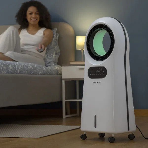 Bezasmeņu iztvaikošanas gaisa kondicionēšanas jonizators ar LED gaismu Evareer InnovaGoods