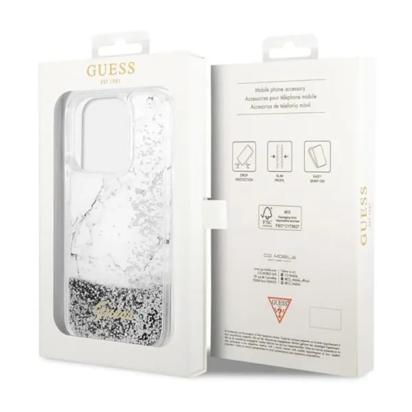 Guess Liquid Glitter Marble - Case for iPhone 1 | Osta verkosta — Megaluks