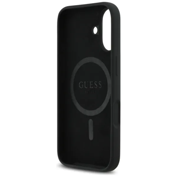 Guess Silicone Triangle Logo MagSafe - Case iPhone 17 (black)